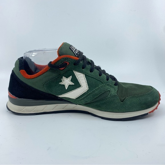 Converse Cons Suede Retro 80's Lace Up Green Black Low Top Sneakers SZ 8 - Picture 4 of 14